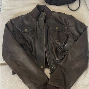 Womans Brown Leather Jacket